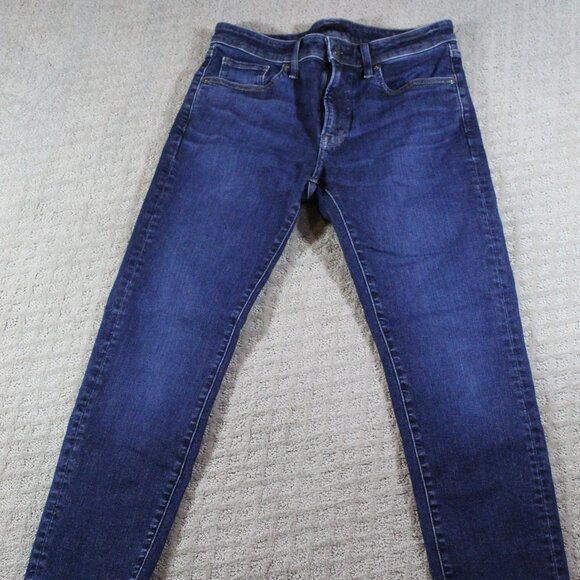 Uniqlo Womens Sz 6 Mid Rise Straight Leg Blue Jeans - Picture 1 of 5